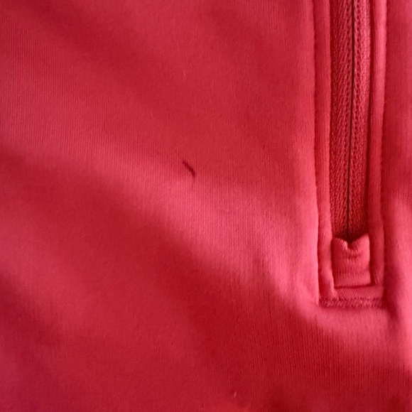 Under Armour ColdGear Quarter-Zip Pullover Athletic Top Neon Pink/Coral S/M - Picture 8 of 9